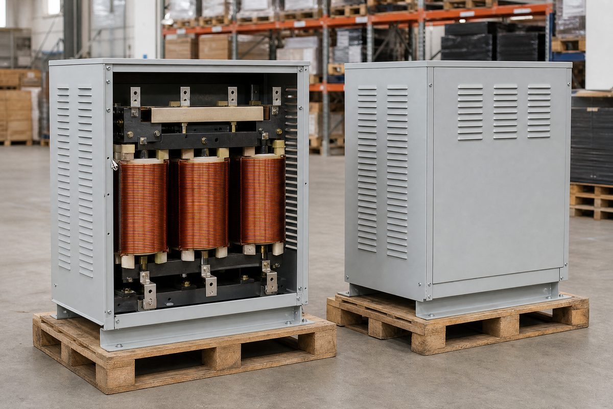 Cast-coil transformers in a data center electrical room
